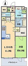 プレサンスロジェ栄ザ・レジデンス 1LDKの間取図画像