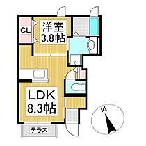 メゾン　ド　フルール  ｜ 長野県佐久市岩村田（賃貸アパート1LDK・1階・32.16㎡） その2