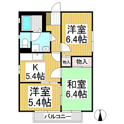 フレグランス公 3Kの間取図画像