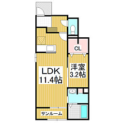 ファースト3 1LDKの間取図画像