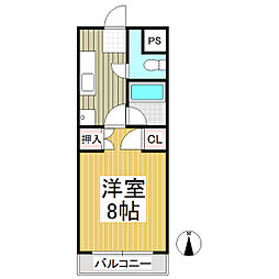 スイート佐久 1Kの間取図画像