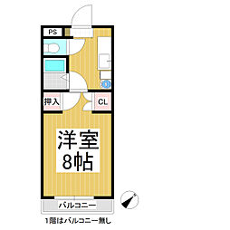 ファミーユ宮前 1Kの間取図画像