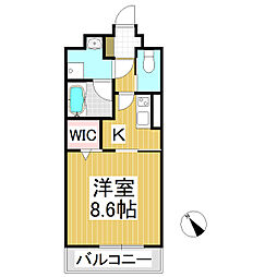 Ao西軽井沢 1Kの間取図画像