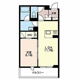 COSMOMAISON 1LDKの間取図画像