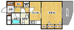 サンクレスト東雲 4階1DKの間取り