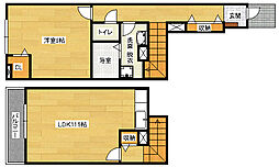 カーサ　エン 1階1LDKの間取り