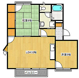 フレグランス天水　Ｂ棟 2階2LDKの間取り