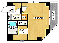 ＣＲＥＳＴ．ＭＡＴＯＢＡ 3階ワンルームの間取り