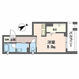 ベレオ大宮 3階ワンルームの間取り