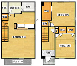 シャーメゾン相田　Ｅ棟 1階2LDKの間取り