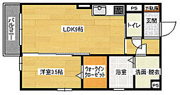 アークＴＯＭＩ　Ｃ 2階1LDKの間取り