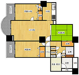 A.CITY タワーズイースト 11階3LDKの間取り
