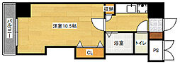 ハウスエーヌ西十日市 2階1Kの間取り