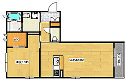 桜プレジール 2階1LDKの間取り