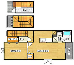 ヴィラ池之内 1LDKの間取図画像