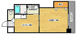 メイプル吉島 1DKの間取図画像