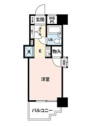 グランデール横川 1Kの間取図画像