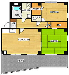 フォブールエム 2LDKの間取図画像