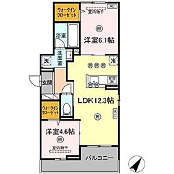 Campanella 中山南 2LDKの間取図画像