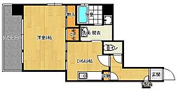 第10寺前ビル 1Kの間取図画像