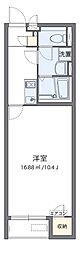 クレイノシエル 1Kの間取図画像