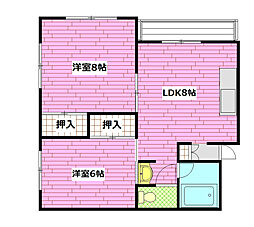 Lafort牛田 2LDKの間取図画像