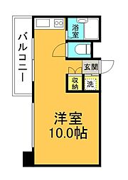 上幟町ビル 1Kの間取図画像