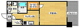 ロアール南竹屋 1Kの間取図画像
