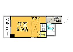 アメニティ吉島通り ワンルームの間取図画像