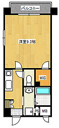 第14友建ビル 1Kの間取図画像
