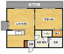 ハイネ長束No.2 1LDKの間取図画像