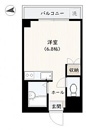 住井ビル2ラ・ヴォール国泰寺 ワンルームの間取図画像
