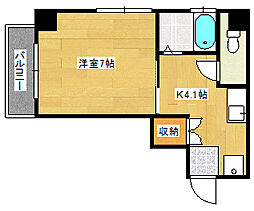藤村ビル 1Kの間取図画像