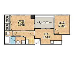 小沢ビル 2DKの間取図画像