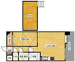 第3中田ビル 1LDKの間取図画像