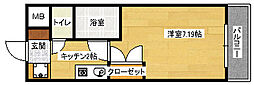 メゾンマスイ 1Kの間取図画像