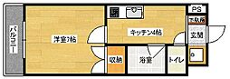 貴船御館 1Kの間取図画像