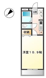 リバーサイド府中 1Kの間取図画像