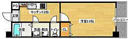 デルタ幟町 1Kの間取図画像