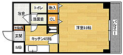 フリックコートSYO 1DKの間取図画像