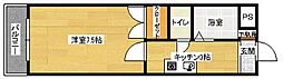 メゾン見門 1Kの間取図画像