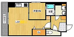 鶴見橋Grande 1LDKの間取図画像