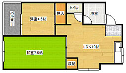 第1吉岡ビル 2LDKの間取図画像