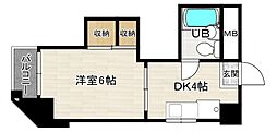 中浦ビル 1DKの間取図画像