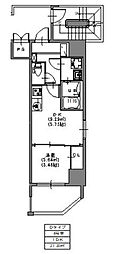 bloom大須賀町 1DKの間取図画像
