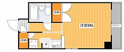 シャンティ・ハイツ ワンルームの間取図画像