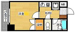 メゾン・菊地 1Kの間取図画像