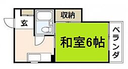 SS栄ビル 1Kの間取図画像