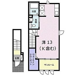 プロローグ ワンルームの間取図画像