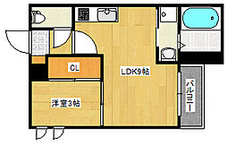 レガリストロータス2 1LDKの間取図画像